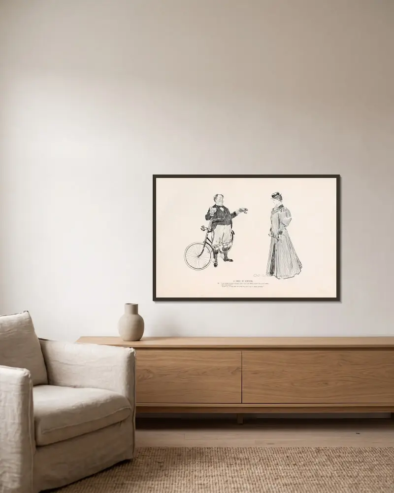 Ett lyckans barn av Charles Dana Gibson inramad på en vägg