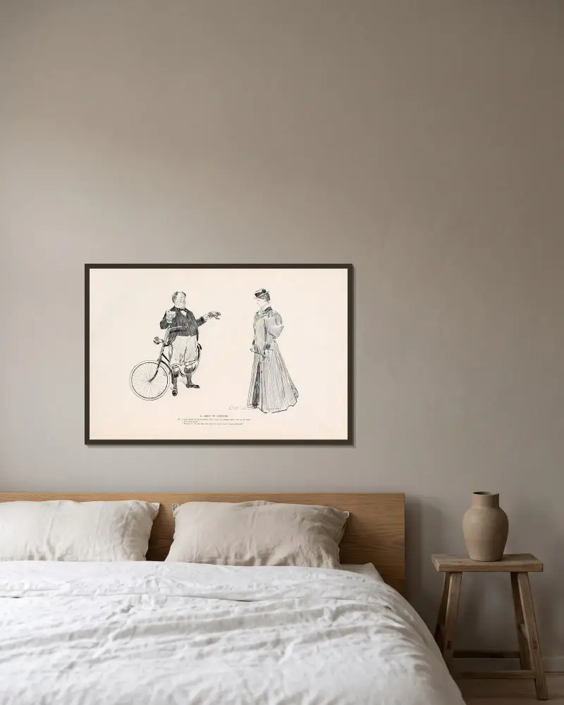 Ett lyckans barn av Charles Dana Gibson inramad på en vägg