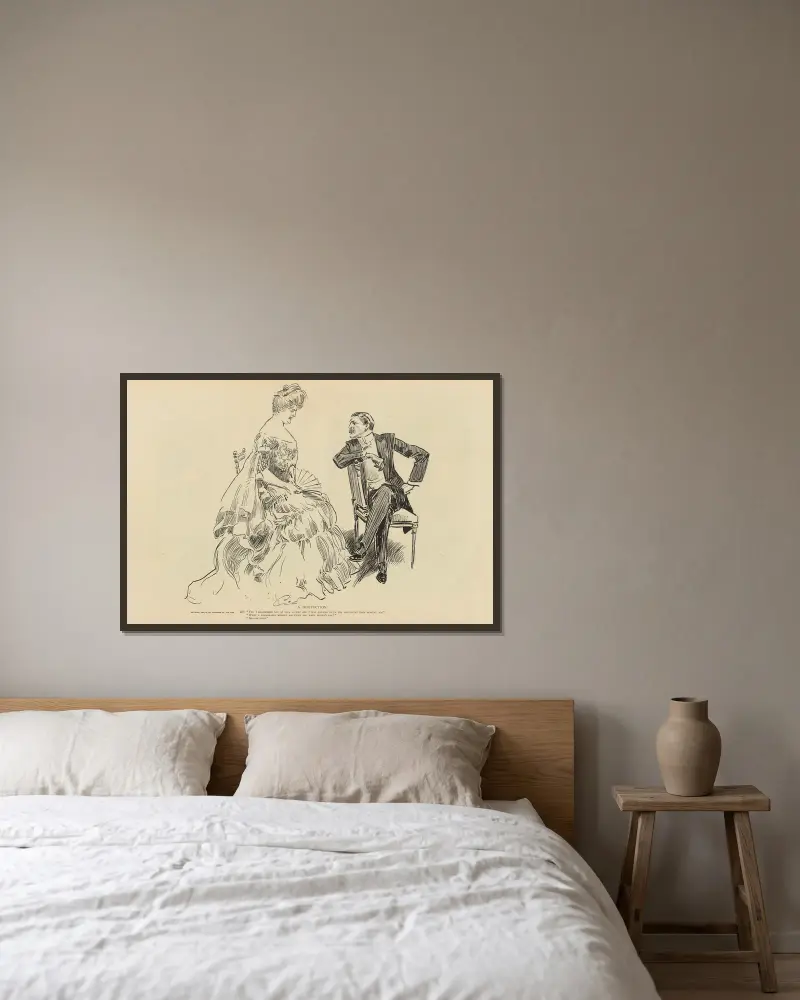 Rozdíl, Charles Dana Gibson v rámu na stěně