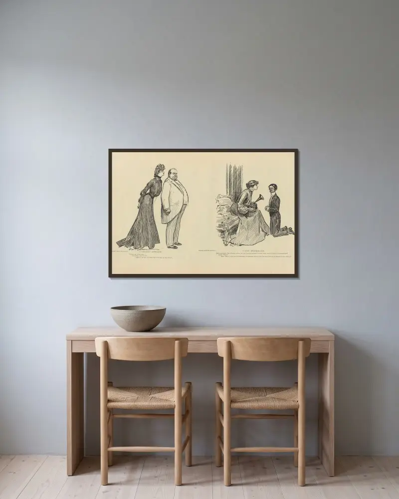 Poslední vzpomínka, Charles Dana Gibson v rámu na stěně