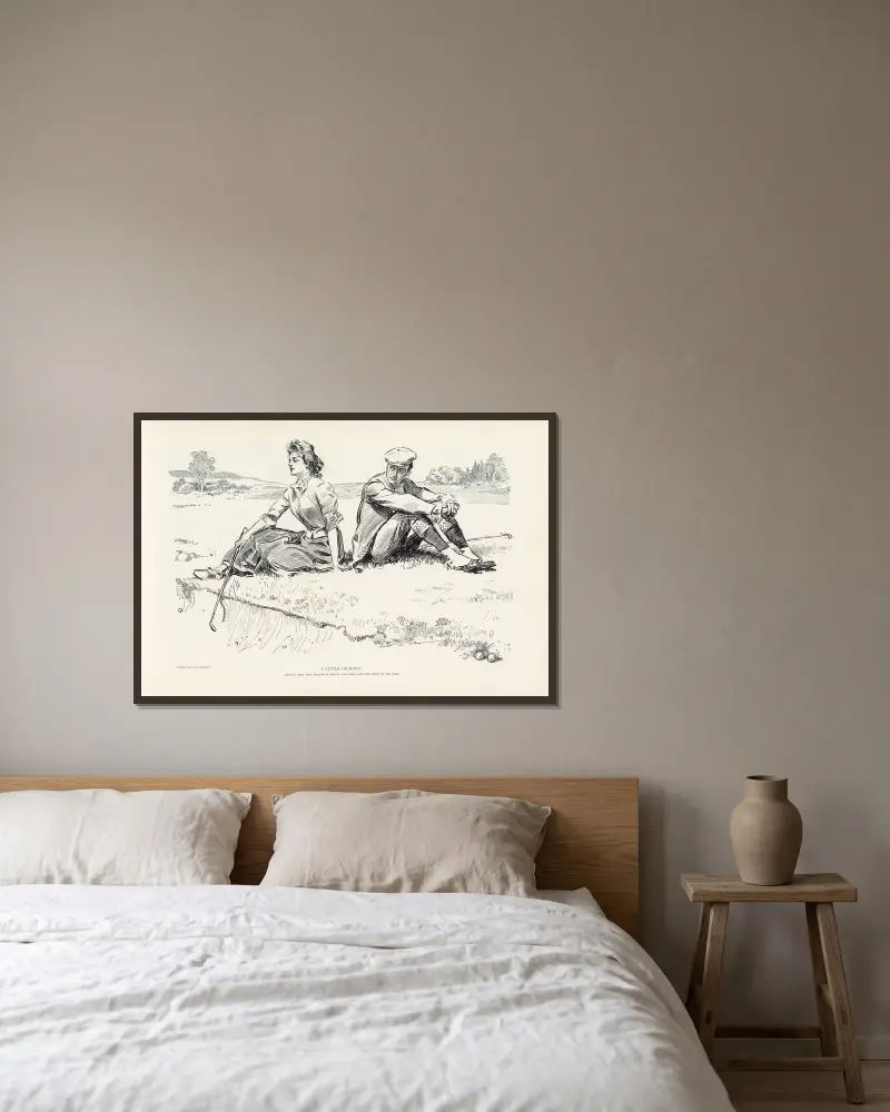 En liten händelse av Charles Dana Gibson inramad på en vägg