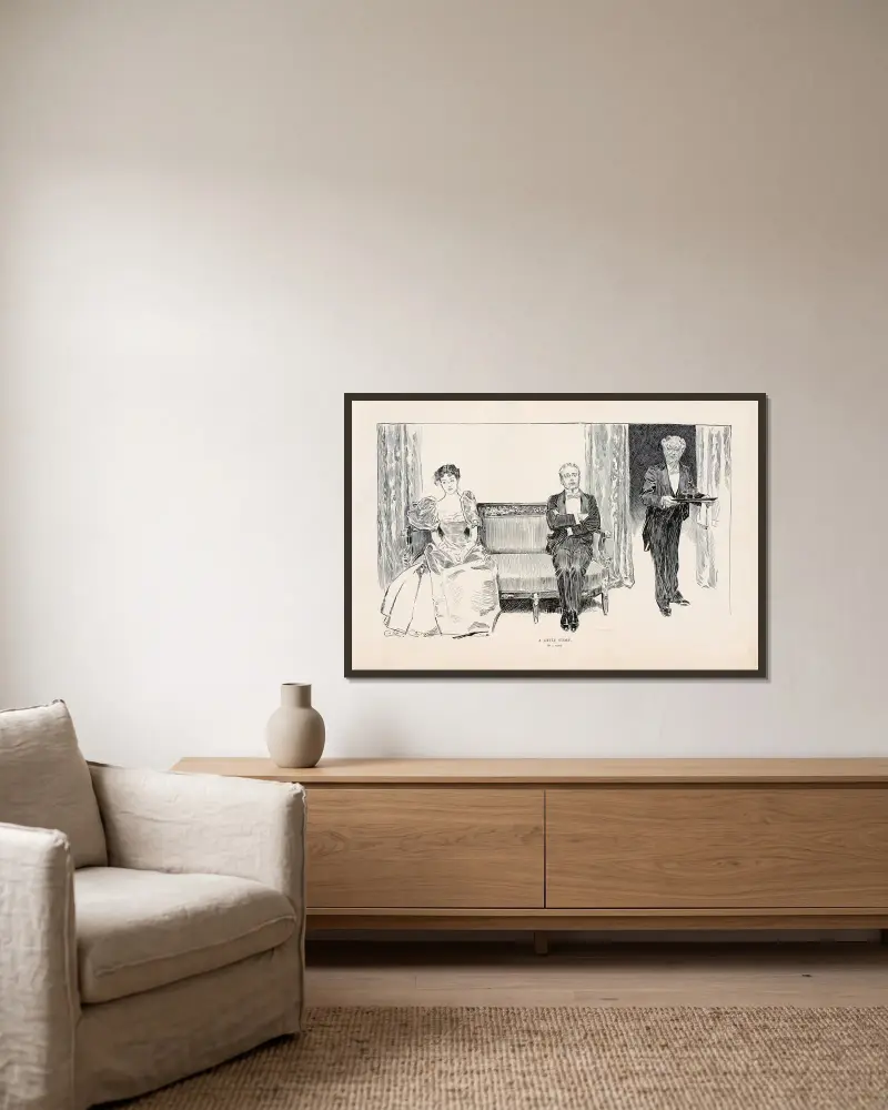 A little story av Charles Dana Gibson inramad på en vägg