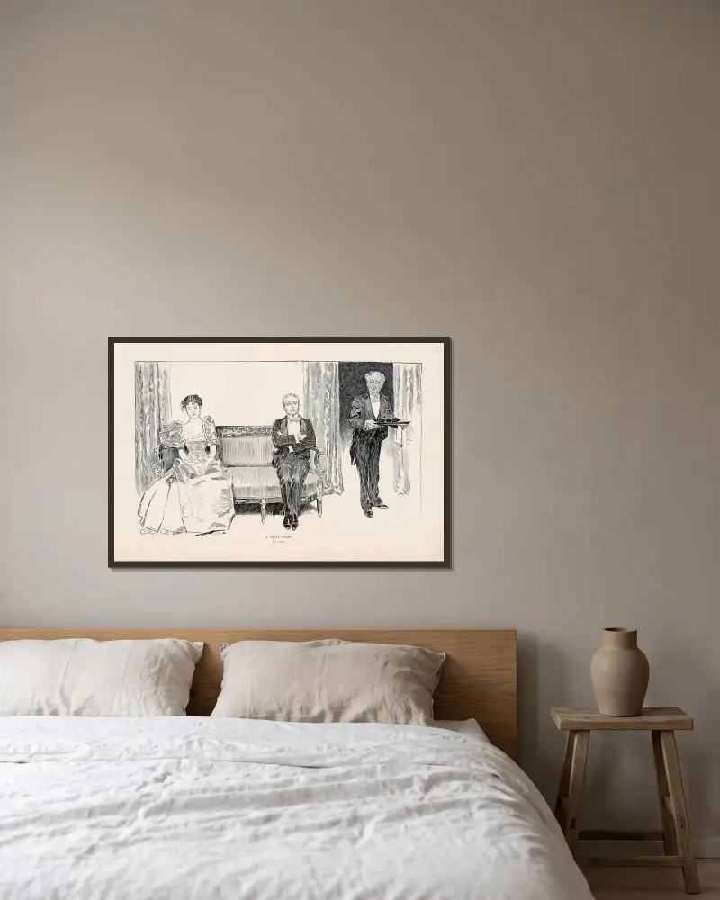 A little story av Charles Dana Gibson inramad på en vägg