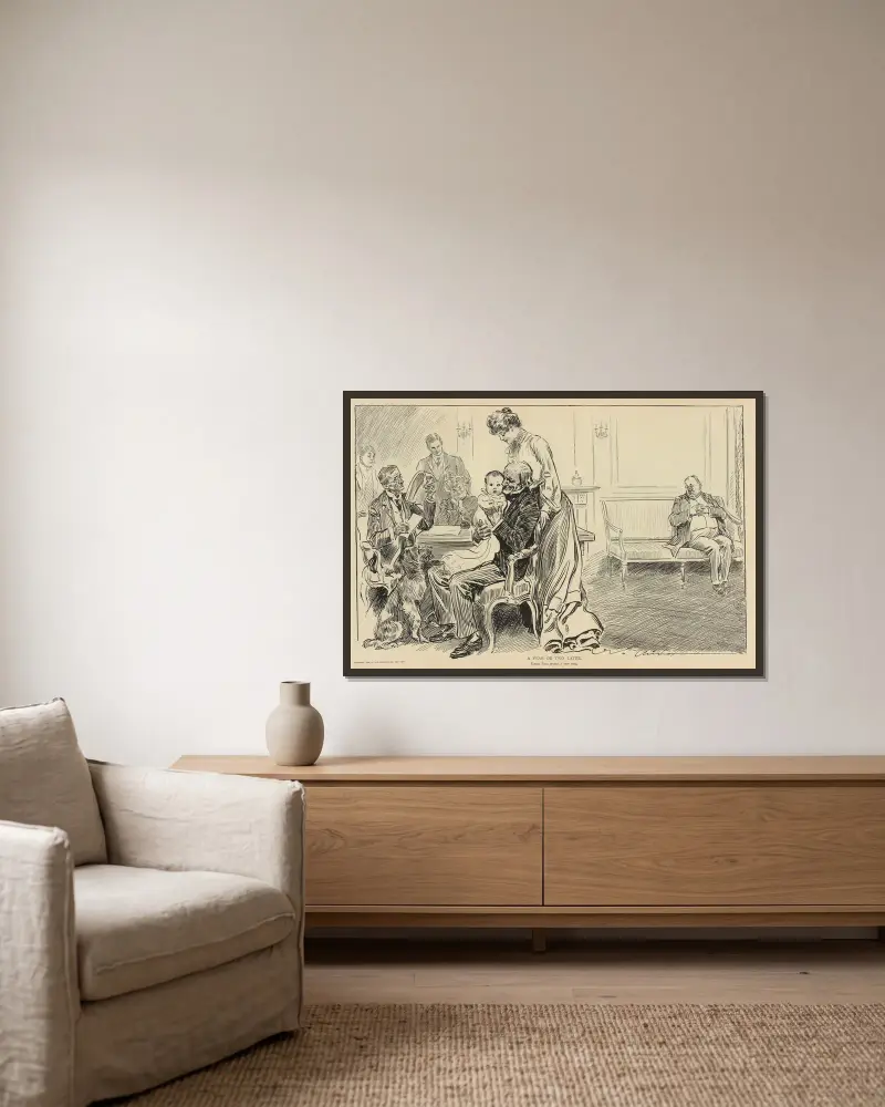 Rok lub dwa później, Charles Dana Gibson w ramie na ścianie