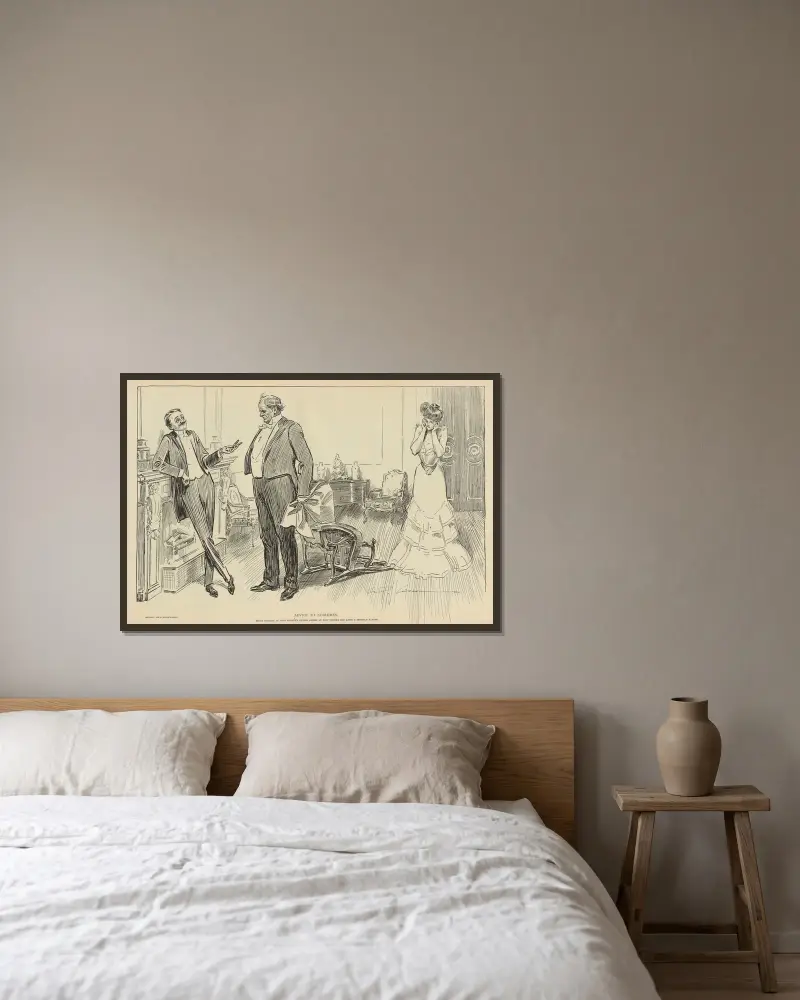 Ratschläge an Adlige von Charles Dana Gibson gerahmt an einer Wand