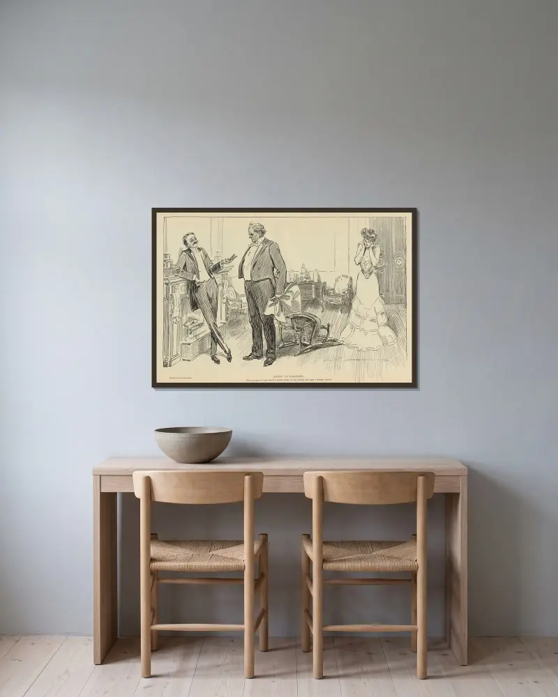 Ratschläge an Adlige von Charles Dana Gibson gerahmt an einer Wand
