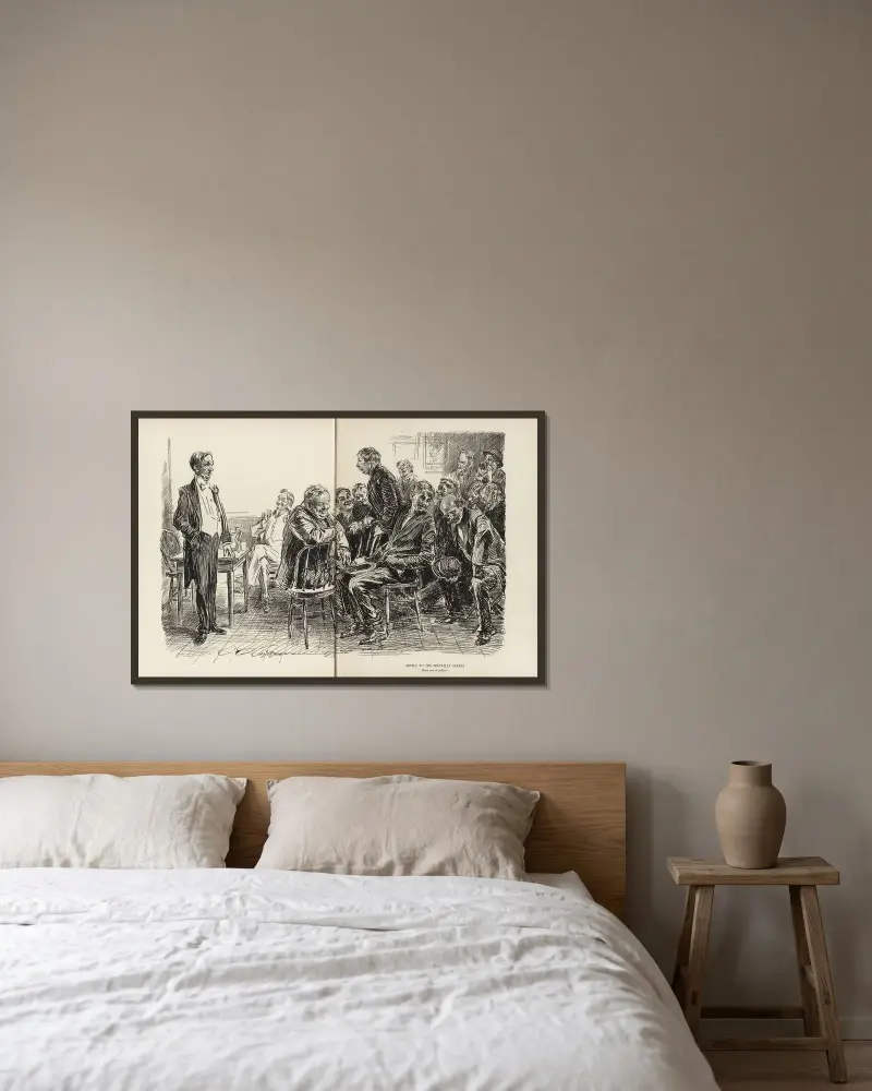 Råd till de svaga – håll dig borta från politiken av Charles Dana Gibson inramad på en vägg