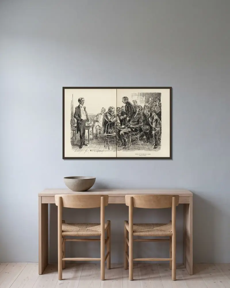 Råd till de svaga – håll dig borta från politiken av Charles Dana Gibson inramad på en vägg