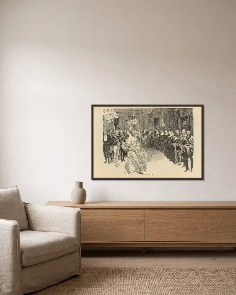 Nach der Vorstellung, 1893 – Nr. 1 von Charles Dana Gibson gerahmt an einer Wand