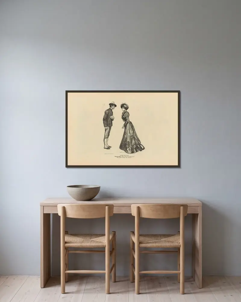 Efter kriget av Charles Dana Gibson inramad på en vägg