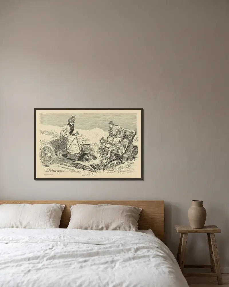 Alles zerbrochen von Charles Dana Gibson gerahmt an einer Wand