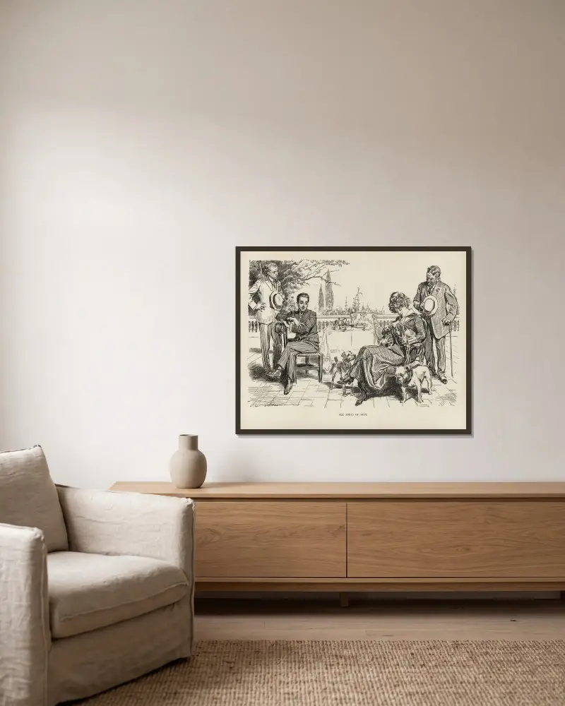 Alla sorters valpar av Charles Dana Gibson inramad på en vägg