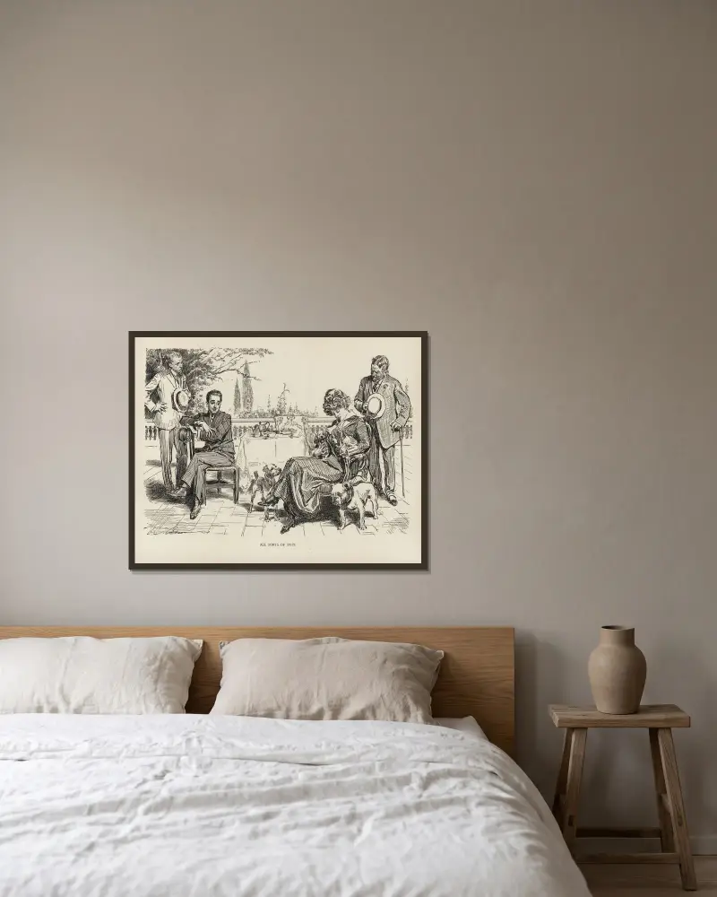 Alla sorters valpar av Charles Dana Gibson inramad på en vägg