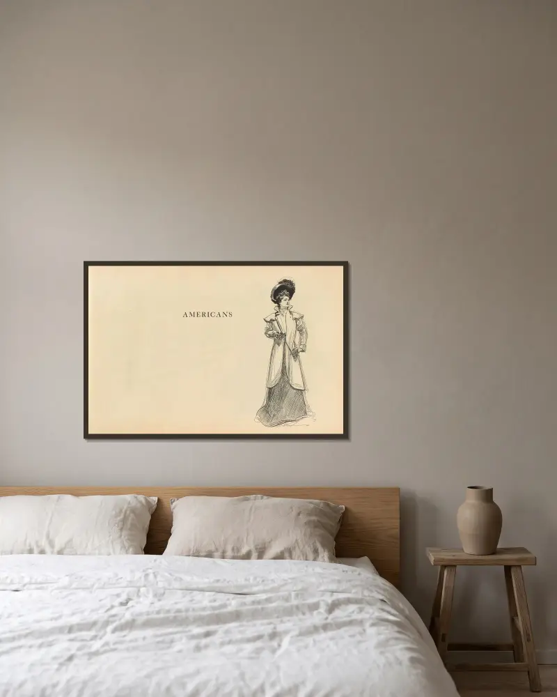 Americans av Charles Dana Gibson inramad på en vägg