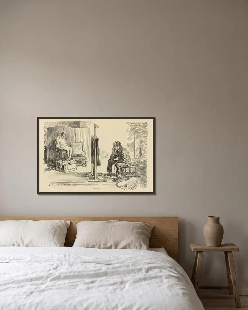 Art is long av Charles Dana Gibson inramad på en vägg