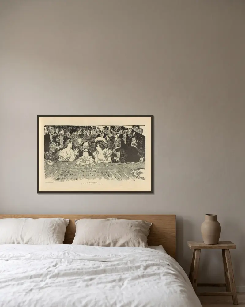 At Monte Carlo av Charles Dana Gibson inramad på en vägg