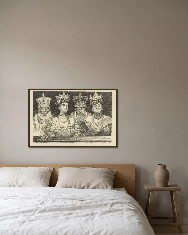 På operan av Charles Dana Gibson inramad på en vägg