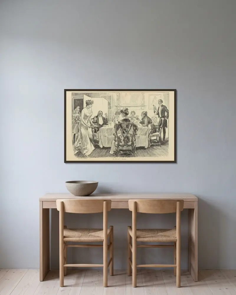 För omväxlings skull av Charles Dana Gibson inramad på en vägg