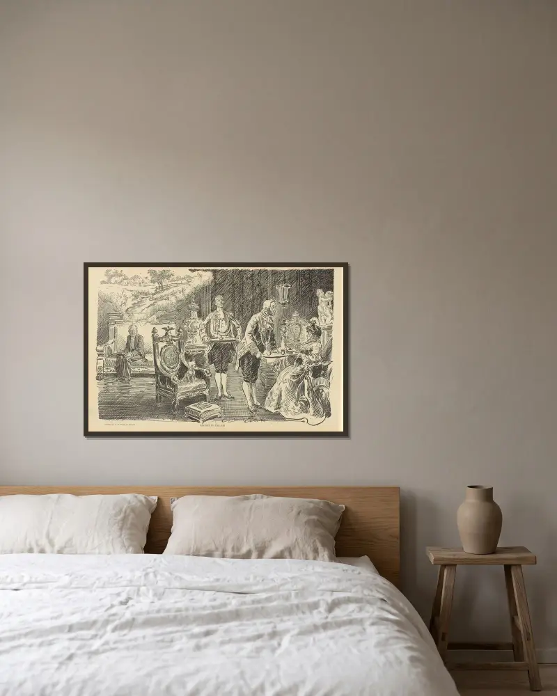 Luftslott av Charles Dana Gibson inramad på en vägg