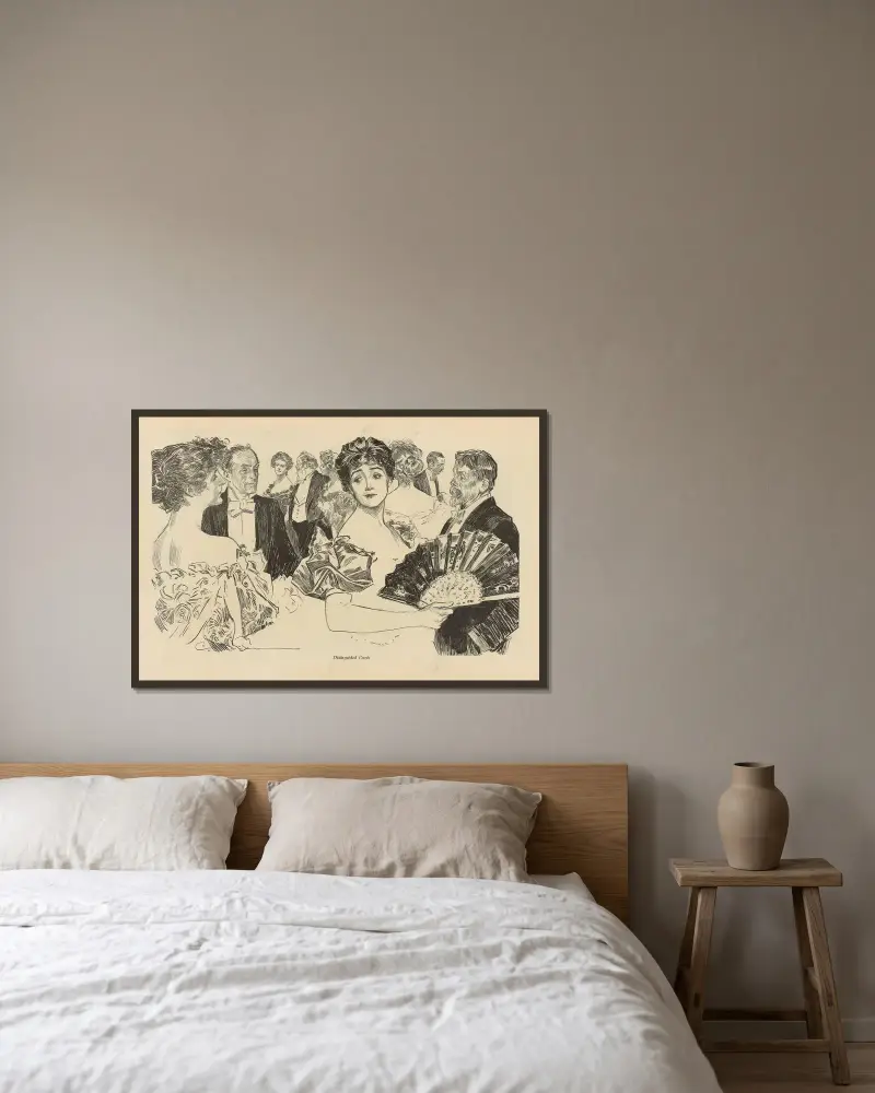 Vornehme Gäste, 1893 von Charles Dana Gibson gerahmt an einer Wand