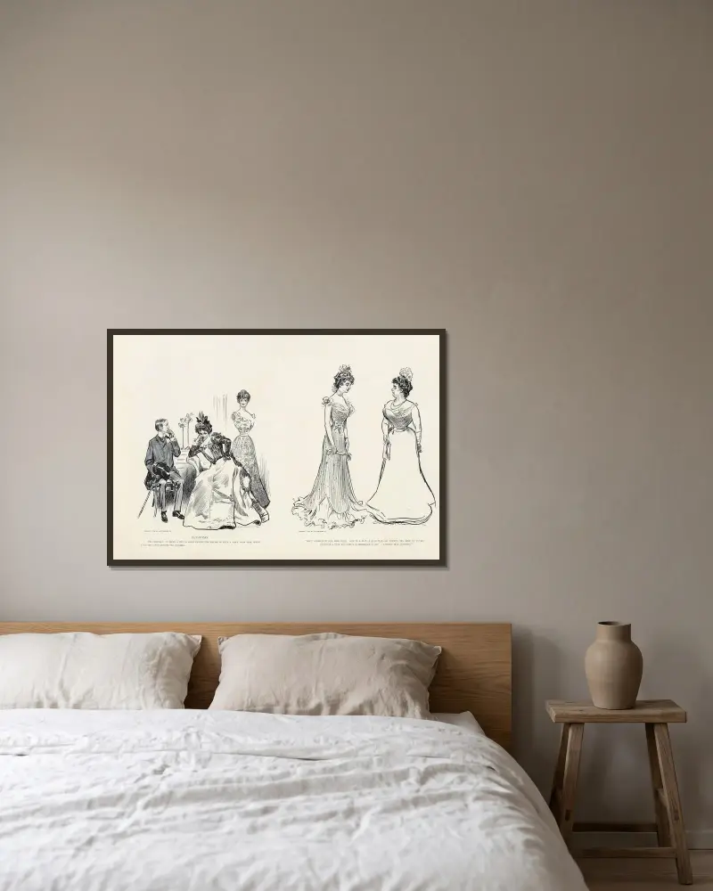 Economy av Charles Dana Gibson inramad på en vägg