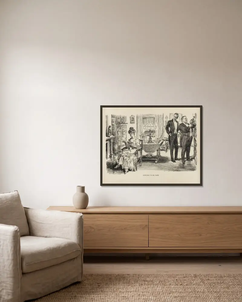 Every man to his taste av Charles Dana Gibson inramad på en vägg