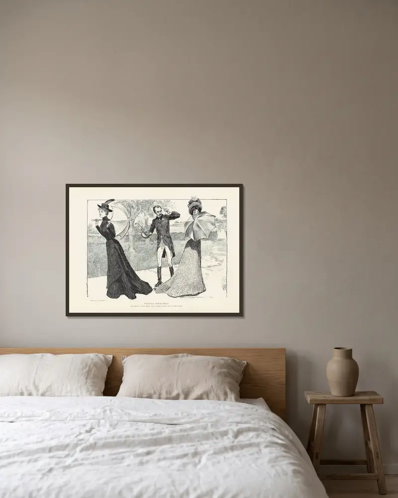 Financial predicament av Charles Dana Gibson inramad på en vägg