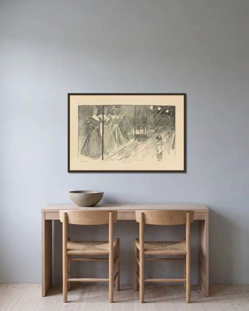 Hereingelegt von Charles Dana Gibson gerahmt an einer Wand