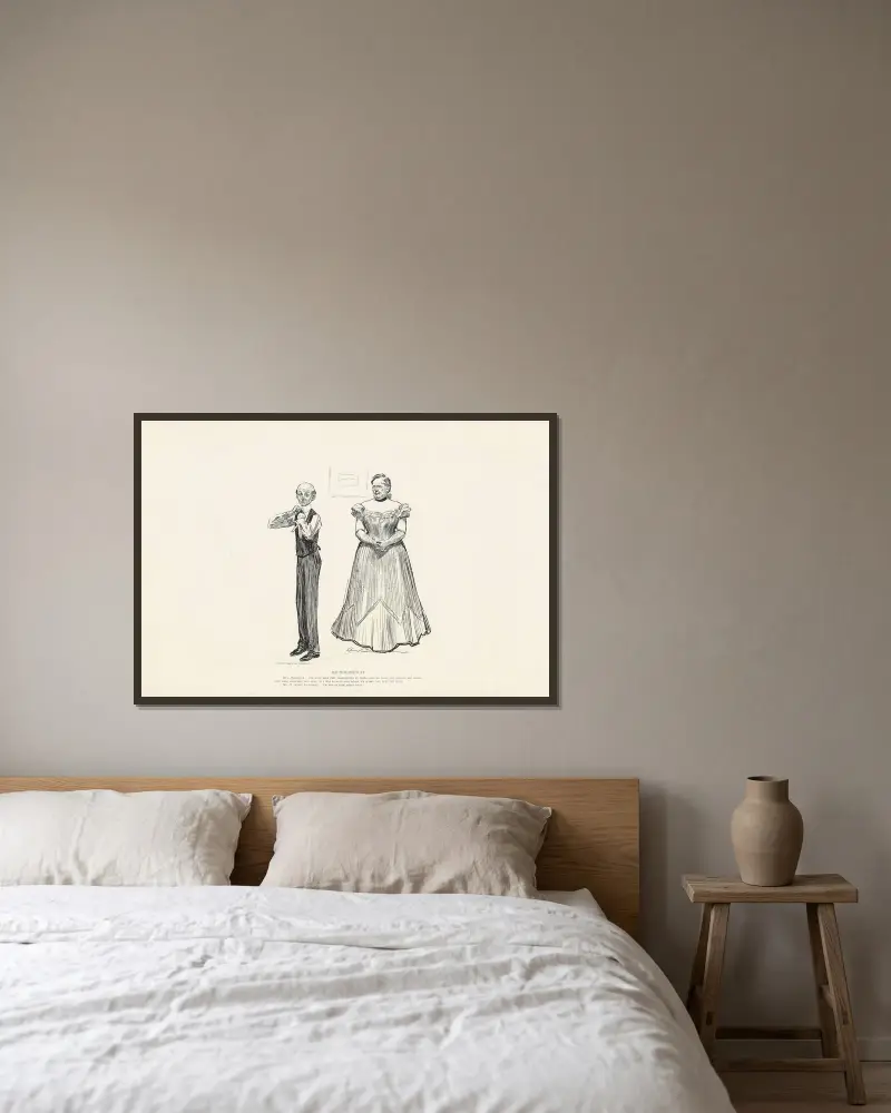 Er zweifelte daran, 1899 von Charles Dana Gibson gerahmt an einer Wand