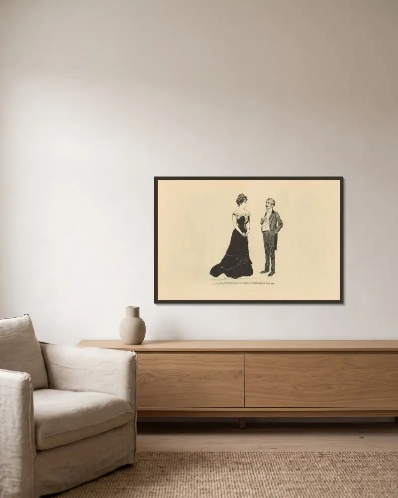 He; yes, dearest, I have loved before we met; but let us not dig up the past. av Charles Dana Gibson inramad på en vägg