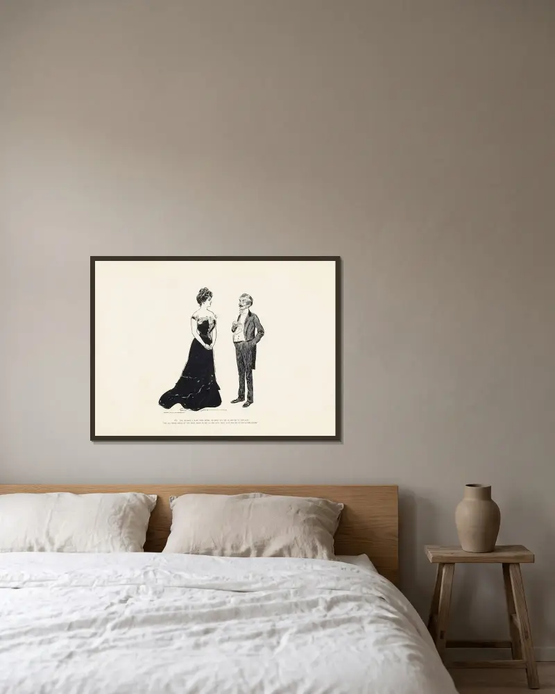 He; Yes dearest, i have loved before we met…. av Charles Dana Gibson inramad på en vägg