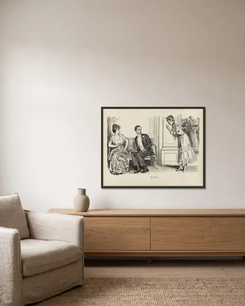 Ihr Tanz von Charles Dana Gibson gerahmt an einer Wand