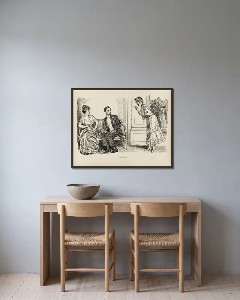 Ihr Tanz von Charles Dana Gibson gerahmt an einer Wand