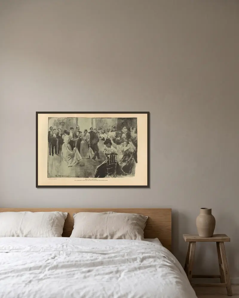 Vink till en värdinna av Charles Dana Gibson inramad på en vägg