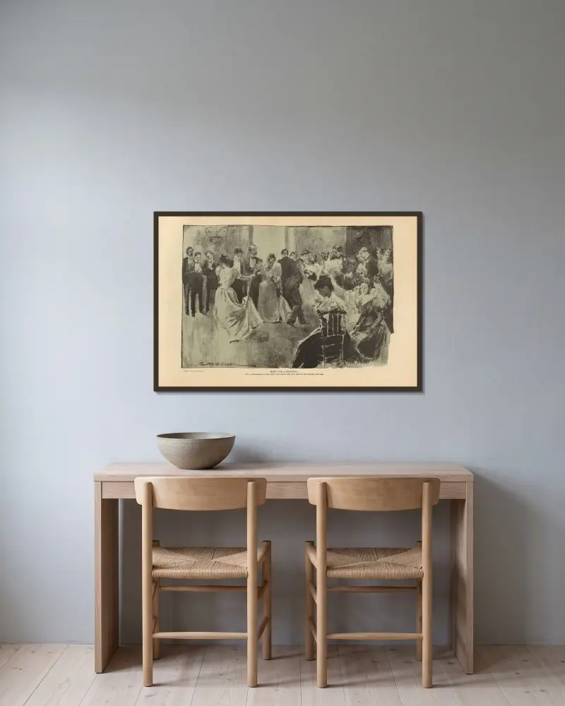 Vink till en värdinna av Charles Dana Gibson inramad på en vägg