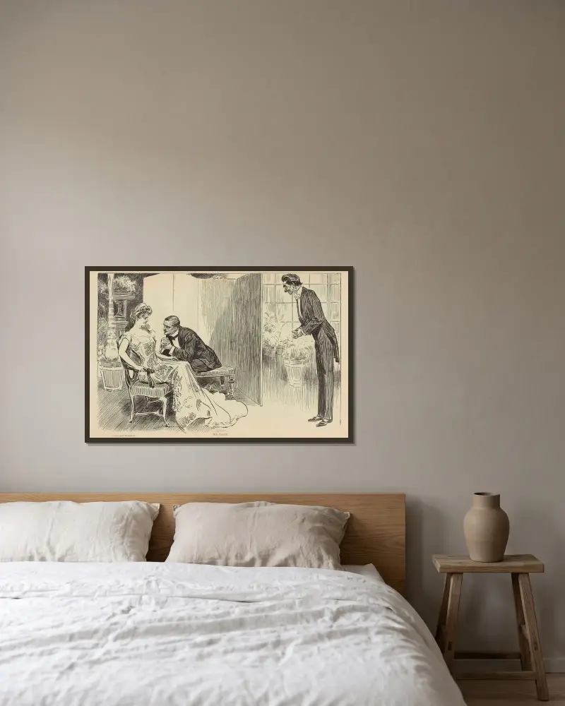 Sein Tanz von Charles Dana Gibson gerahmt an einer Wand