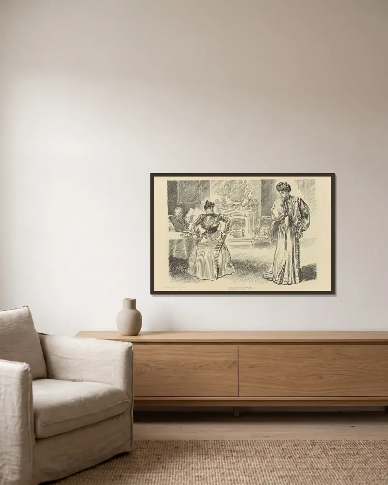 ‘If the Duke proposes what shall i do’ av Charles Dana Gibson inramad på en vägg