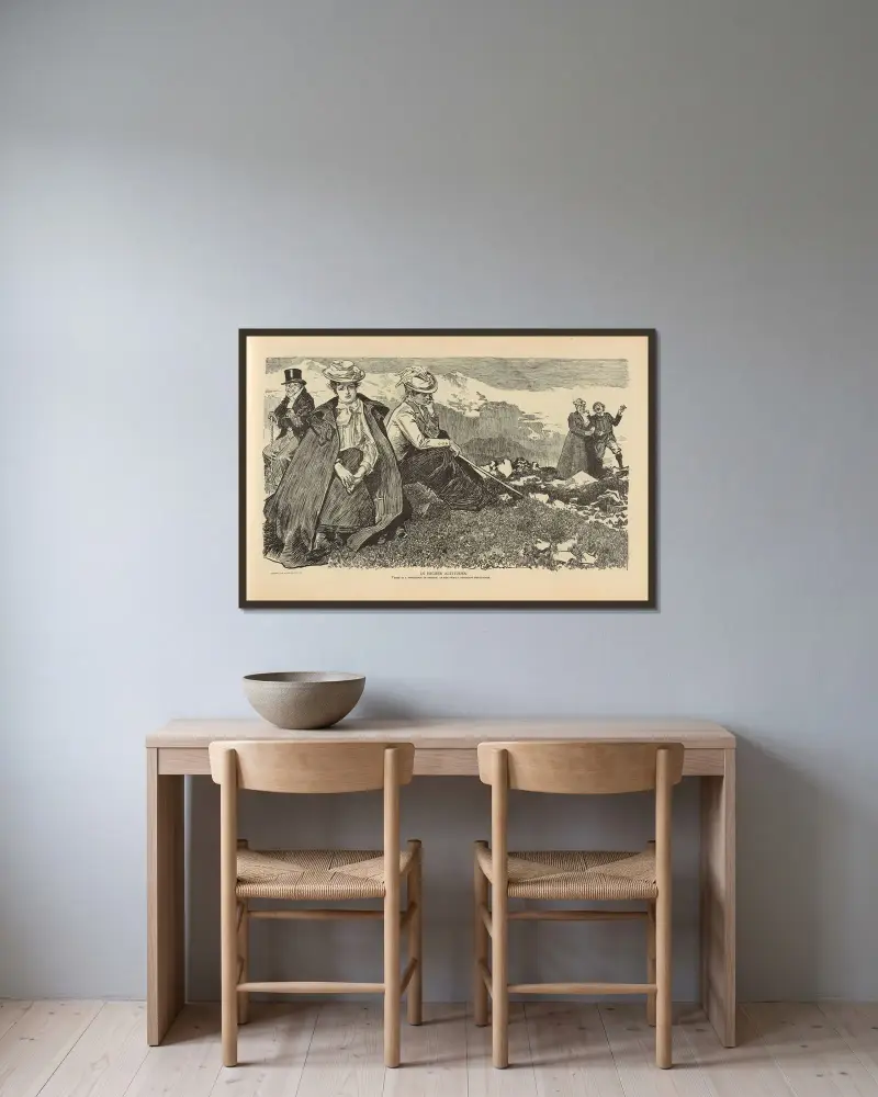 In höheren Höhen von Charles Dana Gibson gerahmt an einer Wand