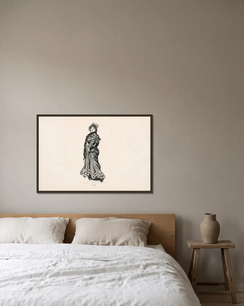 I Paris av Charles Dana Gibson inramad på en vägg