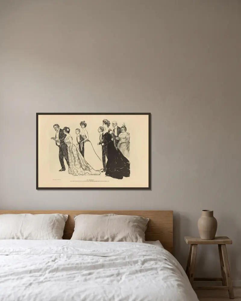 In ‘Society’ av Charles Dana Gibson inramad på en vägg