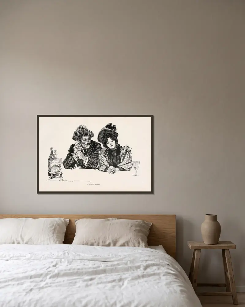 I latinarkvarteret av Charles Dana Gibson inramad på en vägg
