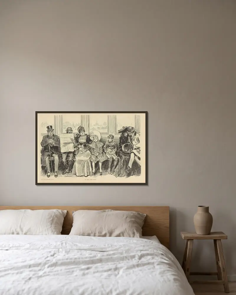 Im selben Boot von Charles Dana Gibson gerahmt an einer Wand