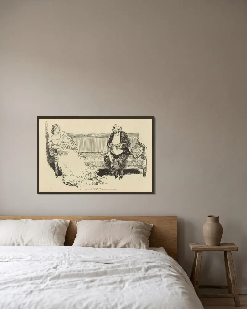 Lifes Varieté von Charles Dana Gibson gerahmt an einer Wand