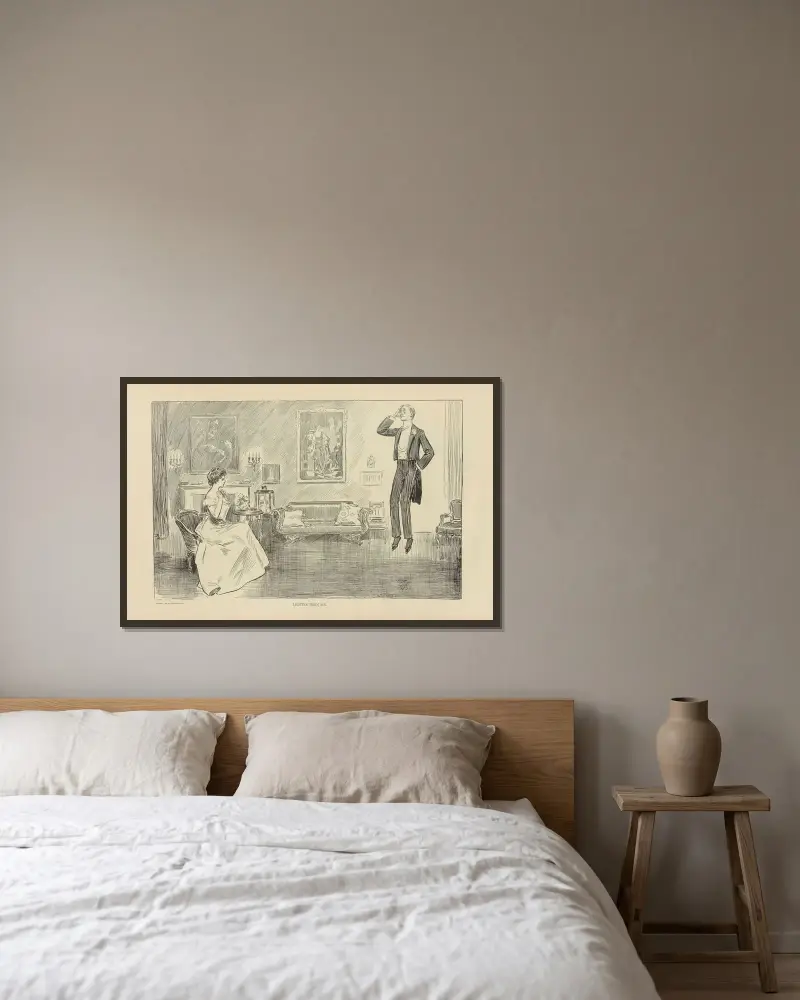 Lättare än luft av Charles Dana Gibson inramad på en vägg