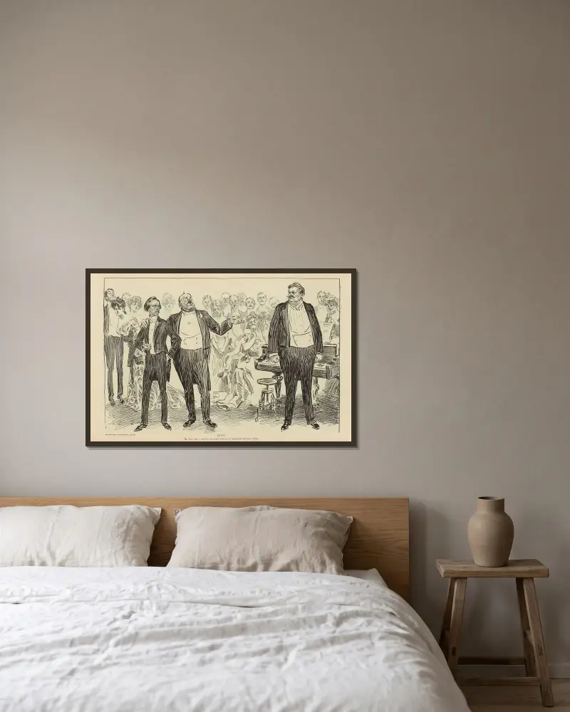 Lejon av Charles Dana Gibson inramad på en vägg