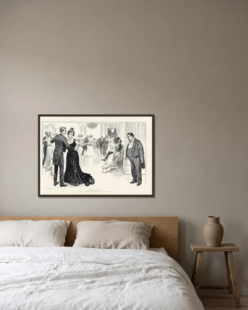 Matrimonial Misfits av Charles Dana Gibson inramad på en vägg