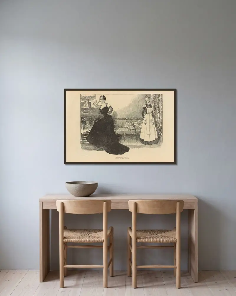 Eheliche Fehlbesetzungen. Die Frau, die einen Clubmann heiratet von Charles Dana Gibson gerahmt an einer Wand