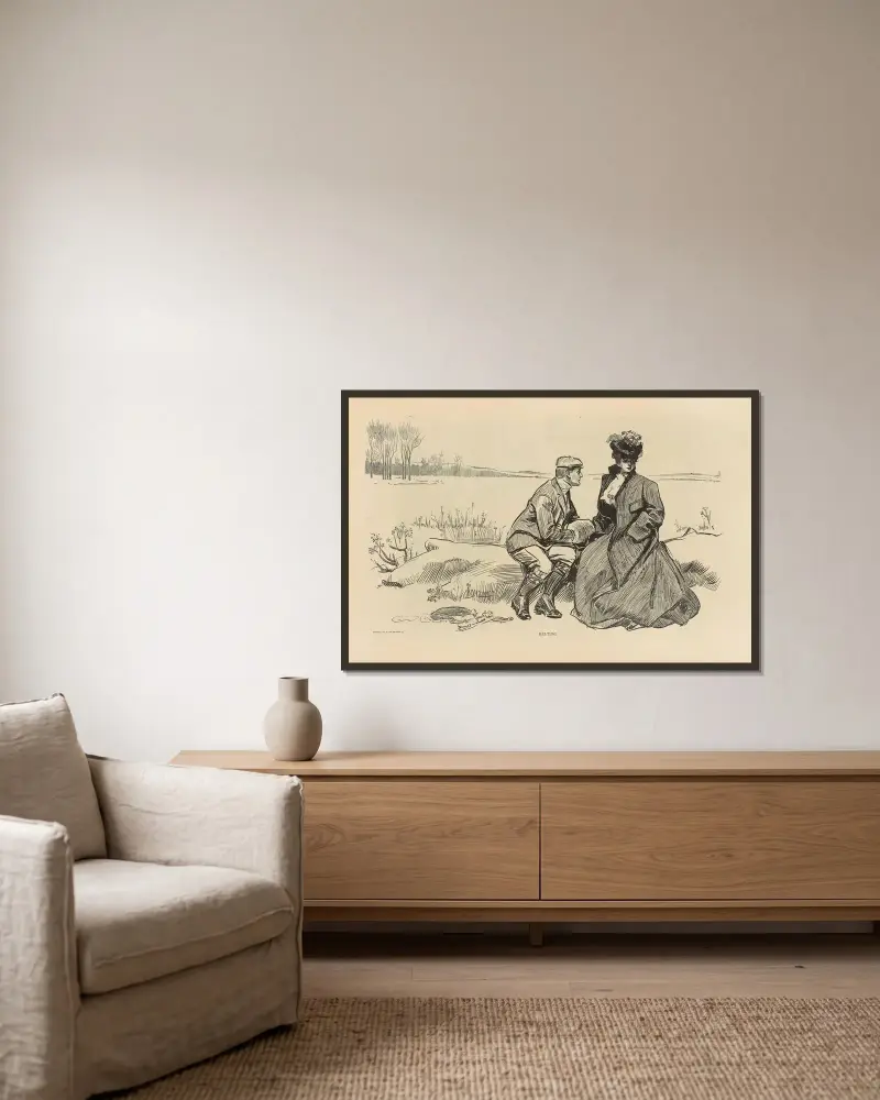Melting von Charles Dana Gibson gerahmt an einer Wand