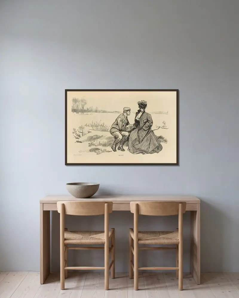 Melting von Charles Dana Gibson gerahmt an einer Wand