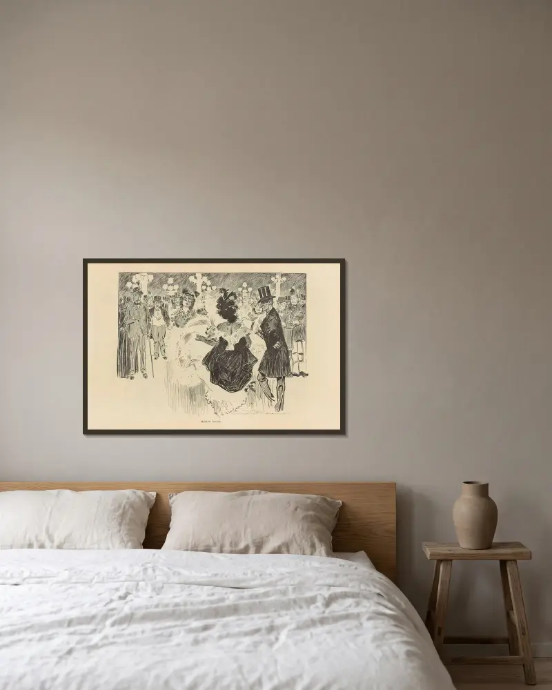 Moulin Rouge av Charles Dana Gibson inramad på en vägg